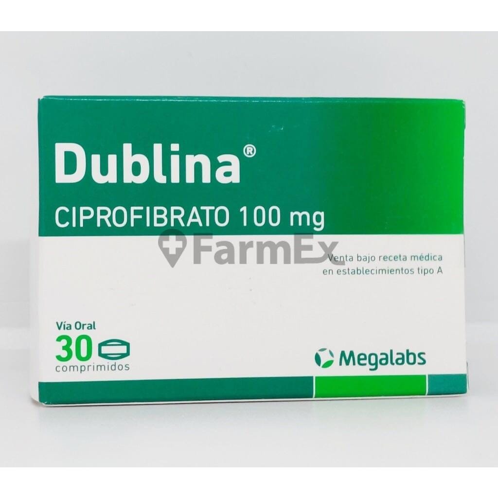 Dublina 100 mg x 30 comprimidos Farmex-Fonasa-Persistente